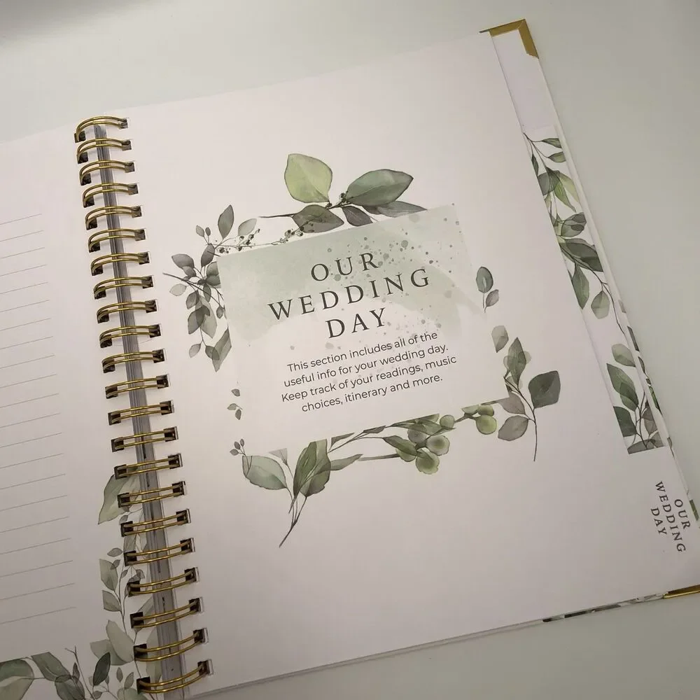 Complete Wedding Planner Organizer Floral Gold Undated Bridal Engagement Gift